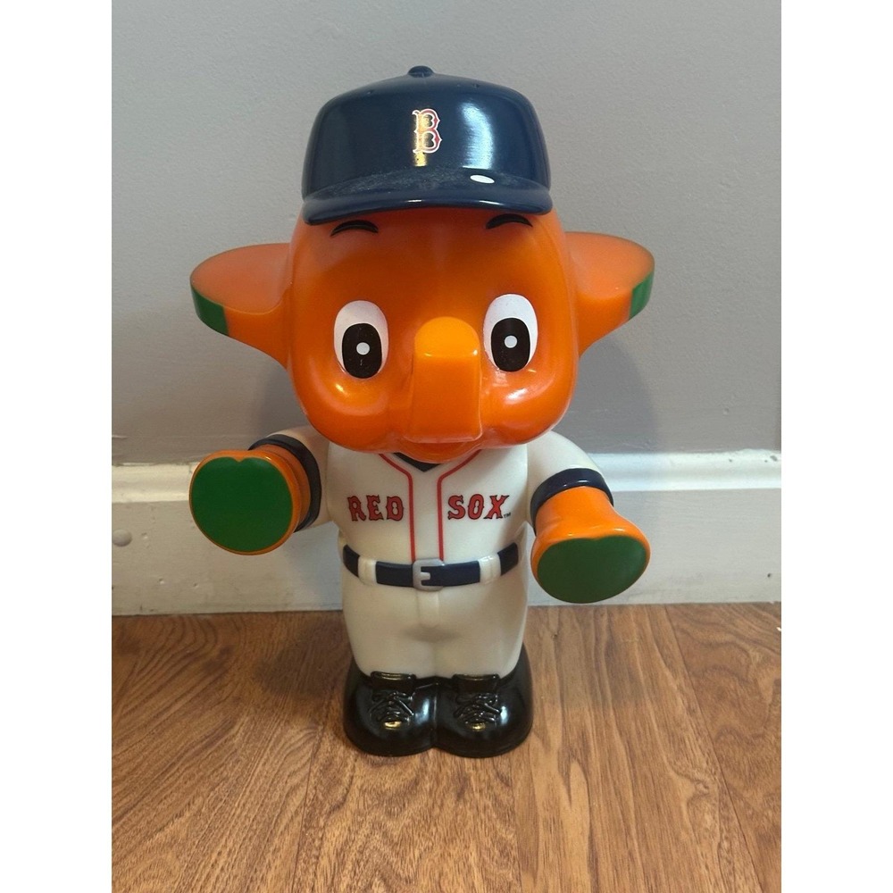 2004 Sato Pharmaceuticals MLB Coin Bank Figure Orange Boston Red Sox VTG 12"